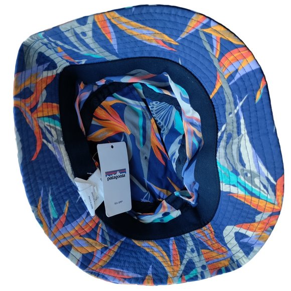 PATAGONIA Wavefarer Bucket Hat Piton Paradise Rare Birds of Paradise - Picture 9 of 9